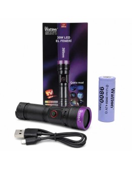 30W 395NM ŞARJLI UV ULTRAVİOLE LED IŞILK WT-711