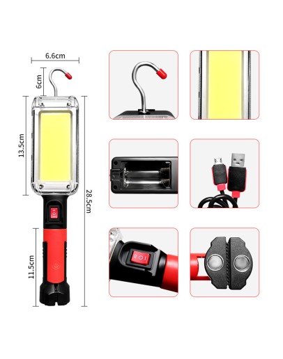 Usb Şarjlı Oto Tamirci Çalışma Lambası Watton Wt-733