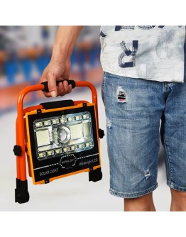 Watton WT-734 P70 LED Solar Panel Şarjlı Taşınabilir Projektör (176 SMD + Yan LED)