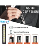 TYPE-C GİRİŞLİ MIKNATISLI ŞARJLI CEP FENERİ WATTON WT-333